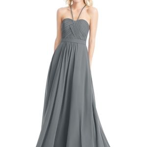 Azazie Felicity Bridesmaid Dress in Steel Grey